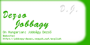 dezso jobbagy business card